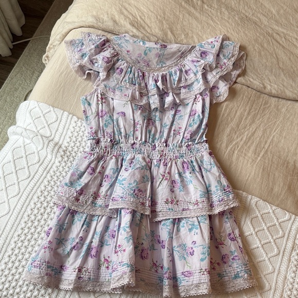 LoveShackFancy x Target Lavender Floral Mini Dress - Picture 7 of 7